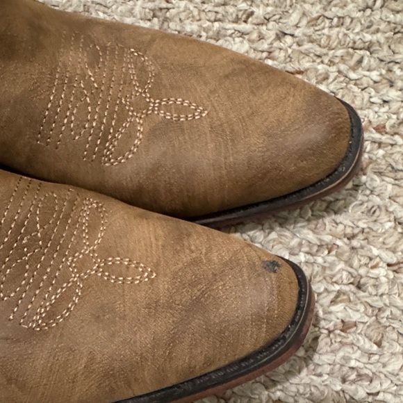 Brown Western Ankle Boots - Picture 3 of 7